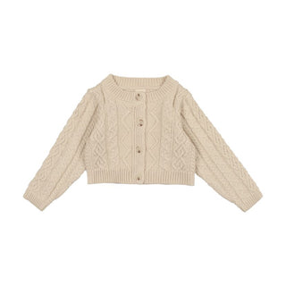 Analogie Natural Cable Knit Cardigan