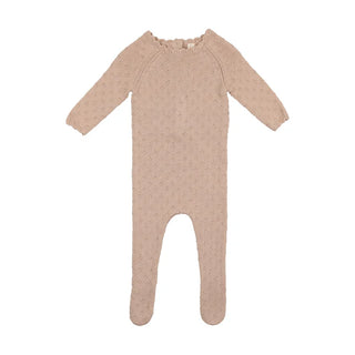 Lilette Vintage Knit Footie in Petal