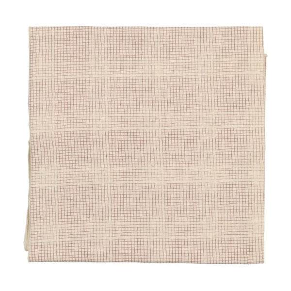 Lilette Cream/Rose Grid Blanket