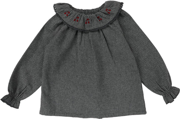 Analogie Grey Houndstooth Toddler Girls Shirt