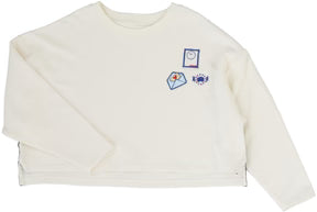 Lil Legs Cropped Tee in Cream