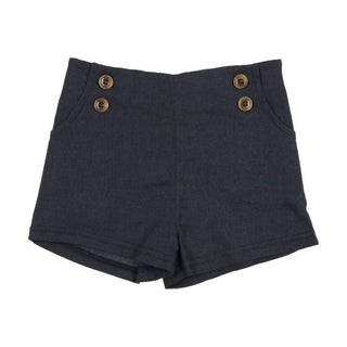 Analogie Off Navy Button Shorts