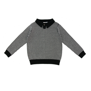 Coco Blanc Boys Collared Sweater