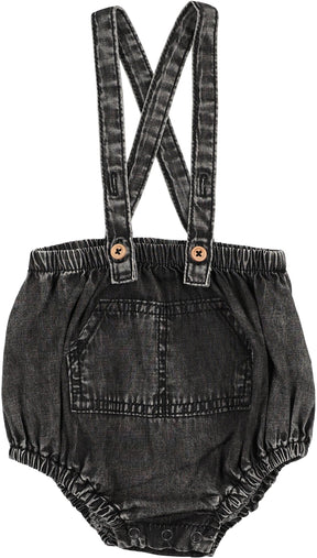 Lil Legs Pocket Suspender Bloomers in Black Wash
