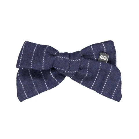 Knot TWIG Striped Bow Clip Blue Jay
