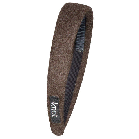Knot Feather Felt Headband Sparrow