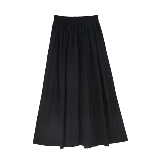 Little Parni Teen Black Taffeta Midi Skirt