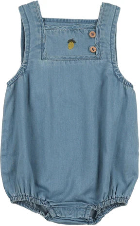 Analogie Denim Capsule Boys Romper Blue Tencel