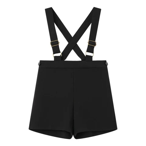 Coco Blanc Black Suspender Overalls