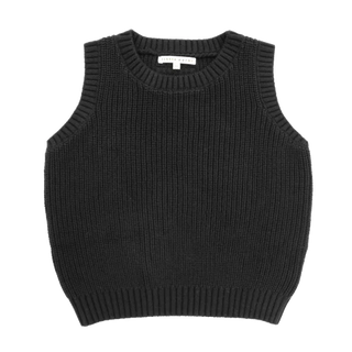 Little Parni Black Knit Vest