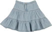 Lil Legs Denim Tiered Skirt in Light Wash