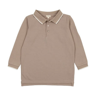 Lil Legs Taupe LS Polo