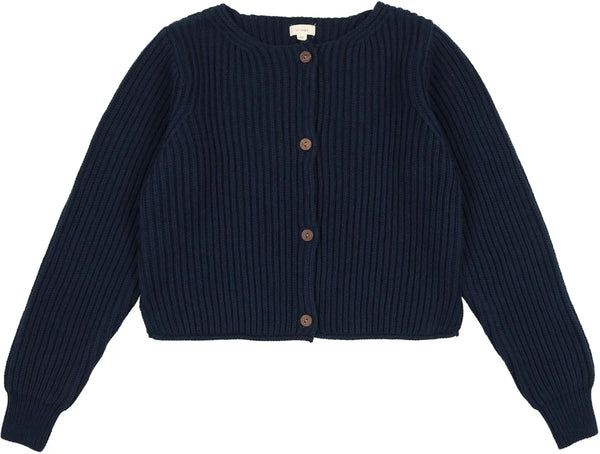 Lil Legs Navy Basic Cardigan