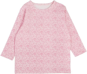 Lil Legs Classic Print Tee 3/4 in Bright Pink Mini Flower