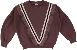 Lil Legs Dusty Plum Girls Varsity Sweatshirt