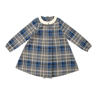Coco Blanc Plaid Dress with Cream Collar