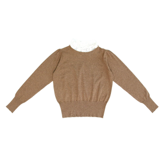Coco Blanc Ruffle Collar Sweater