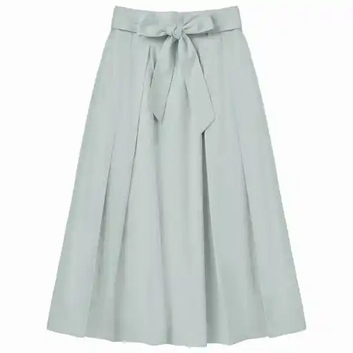 GEM Mint Front Bow Detail Taffeta Skirt