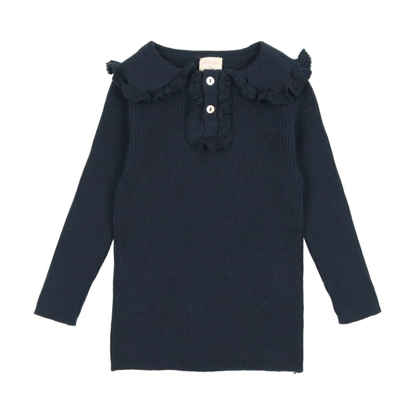 Analogie Girls Navy Knit Polo