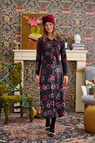 Laurent Heart Design Cardigan + Skirt