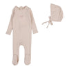 Lilette Pointelle Graphic Footie Set Soft Pink Bow