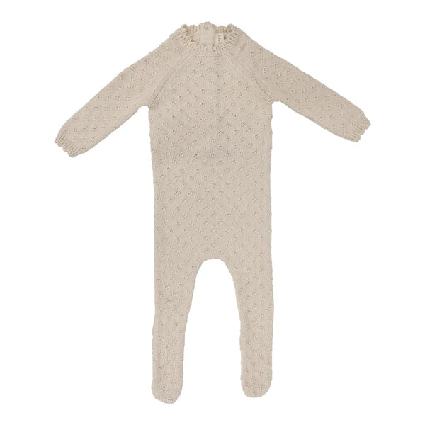 Lilette Cream Ecru Vintage Knit Footie