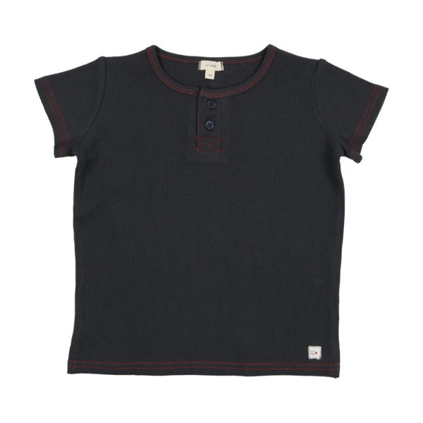 Lil Legs Off Navy Boys Boxy Henley