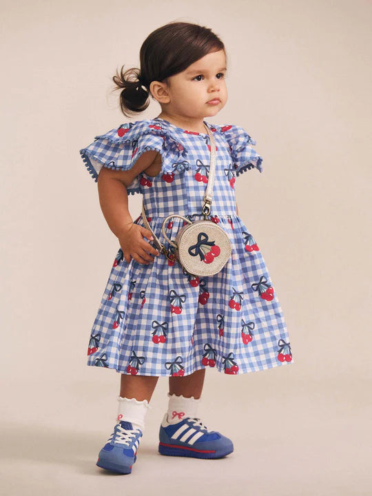 Hux Cherry Gingham Frill Dress