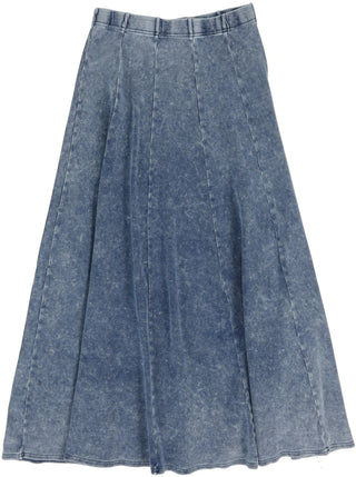Lil Legs Blue Wash Panel Maxi Skirt