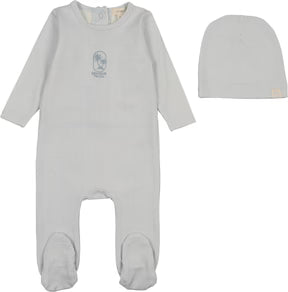 Lil Legs Sailor Stripe Footie Set in Blue