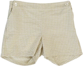 Lil Legs Sunny Blossoms Shorts in Yellow Mini Plaid
