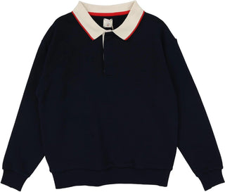 Analogie Bon Voyage Sweatshirt Polo in Navy
