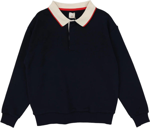 Analogie Bon Voyage Sweatshirt Polo in Navy