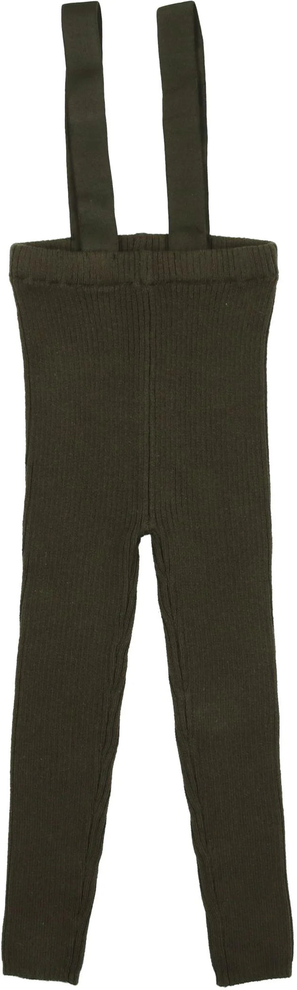 Analogie Knit Suspender Leggings in Olive