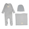 Lilette Pointelle Emblem Layette Set in Light Blue
