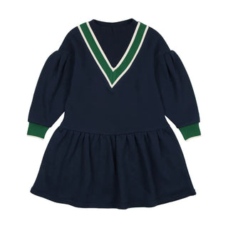 Lil Legs Navy Varsity Sweatshirt Dress