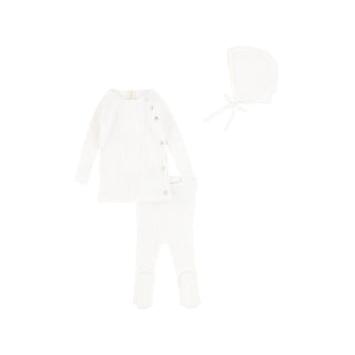 Lil Legs Bris Knit Set in Winter White