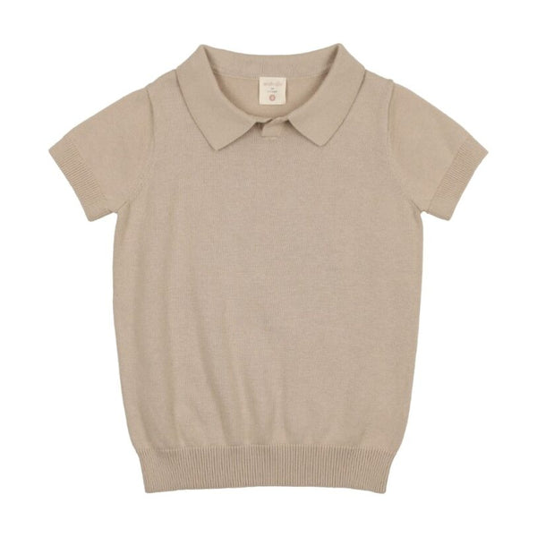 Analogie Taupe SS Knit Polo