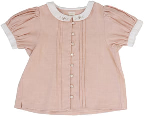 Analogie SS Bud Pink Pintuck Blouse