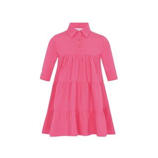Little Parni Hot Pink Tiered Dress