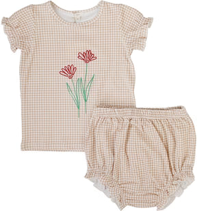 Analogie Gingham Flower Set