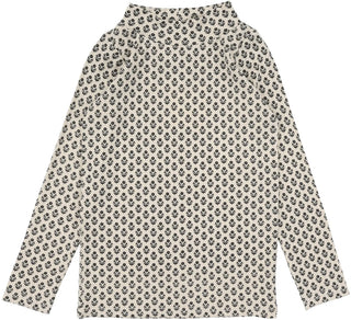 Lil Legs Printed Mockneck in Ecru Multi