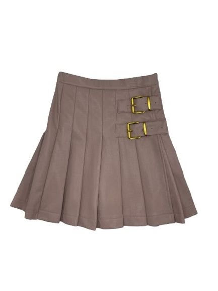 Best Frendz Dusty Pink Leather Pleat Skirt