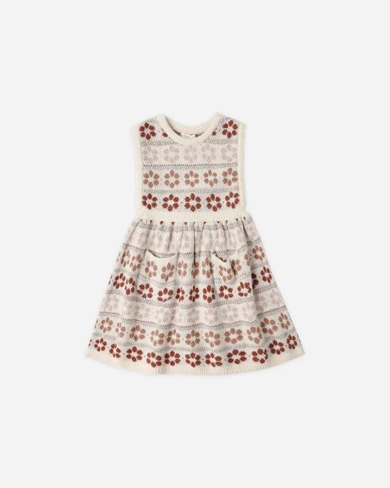Rylee & Cru Violette Sweater Dress Flower Fair Isle