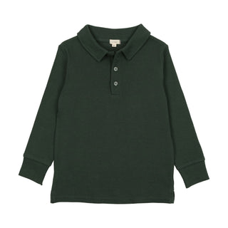 Lil Legs Ribbed Polo in Green