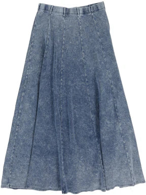 Lil Legs Blue Wash Panel Maxi Skirt