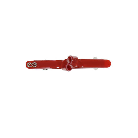 Knot Tortoise Barrette Cardinal Red