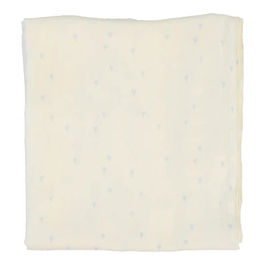 Lilette All Over Hot Air Balloon Swaddle In Cream/Blue