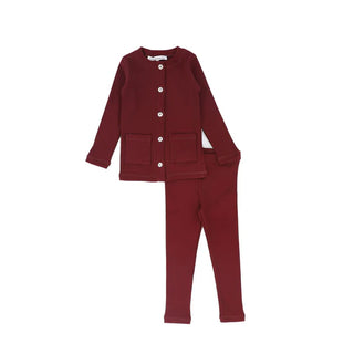 Little Parni Burgundy Toddler Rhinestone Set