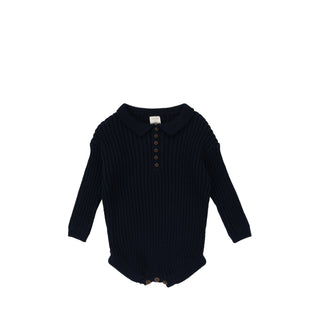 Analogie Boys Navy Knit Romper